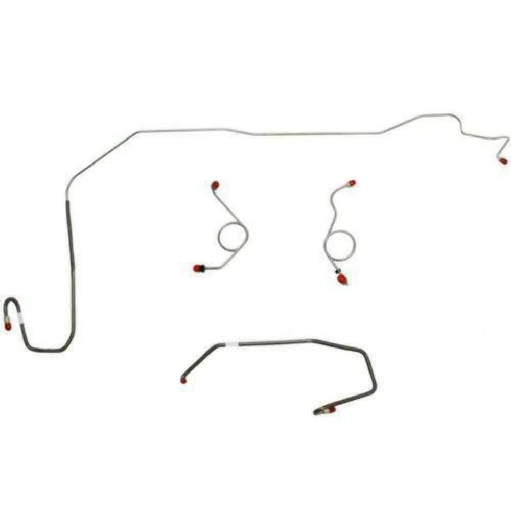 1972-73 Dodge Challenger Front Brake Line Kit Power Disc Brakes - EKT7203SS